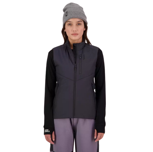 Mons Royale Arete Wool Insulation Vest Black Womens - Medium