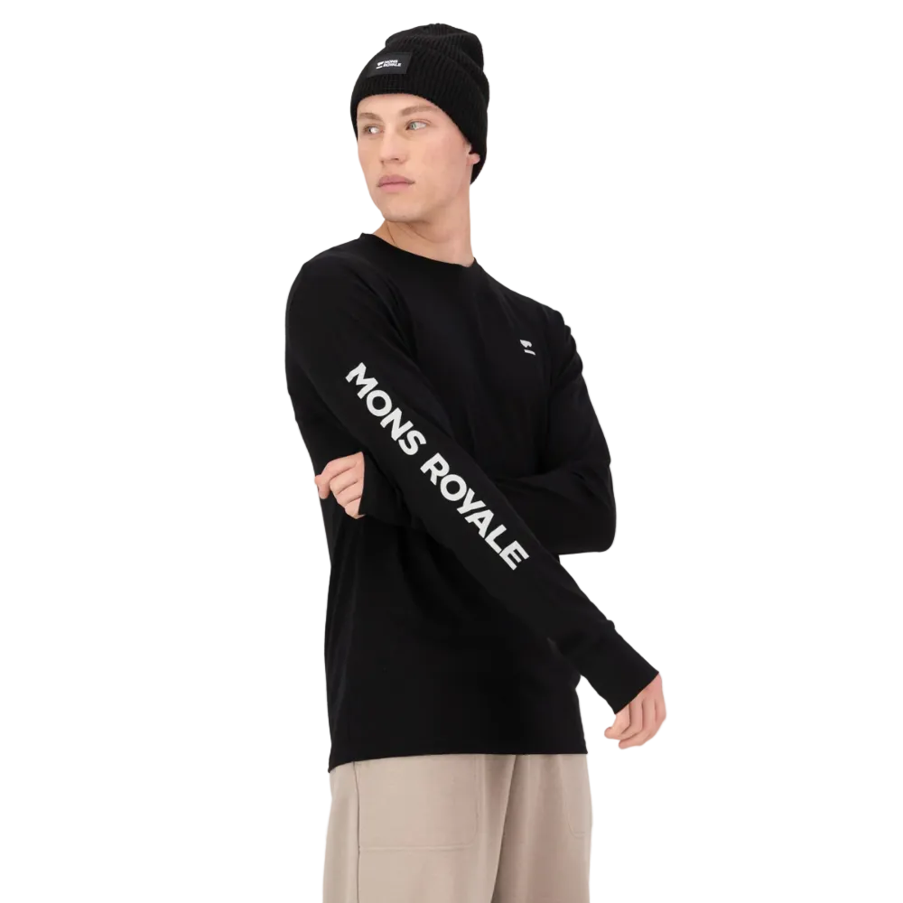 Mons Royale Yotei Men's Merino Long Sleeve Top Black