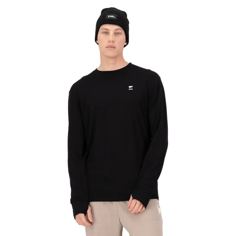 Mons Royale Yotei Men's Merino Long Sleeve Top Black
