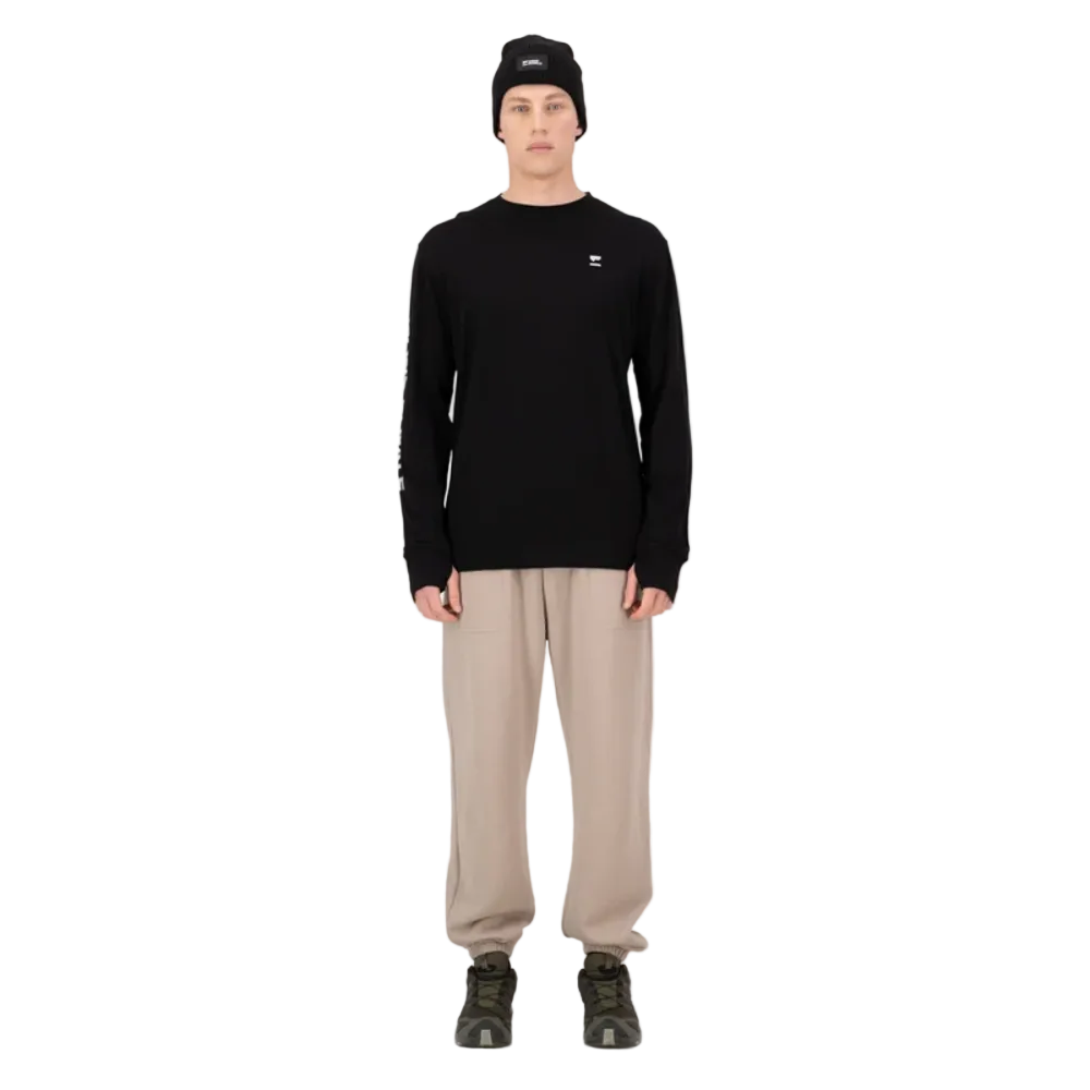 Mons Royale Yotei Men's Merino Long Sleeve Top Black