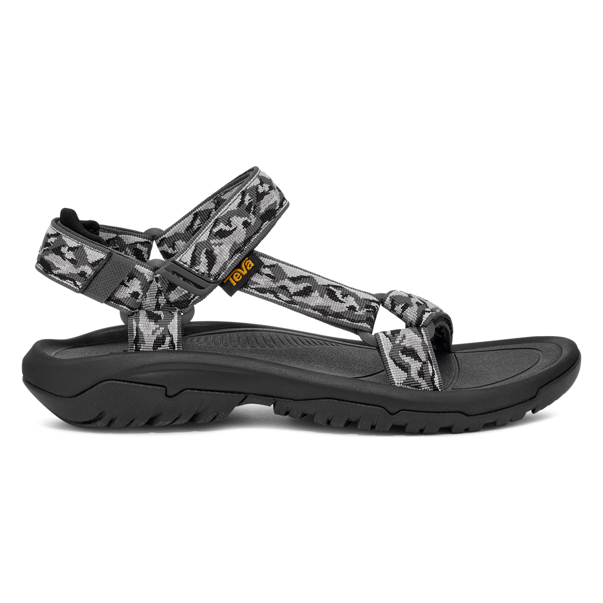 Teva Hurricane XLT2 men's sandal in Mountain Mosaic Grey/Black, side view