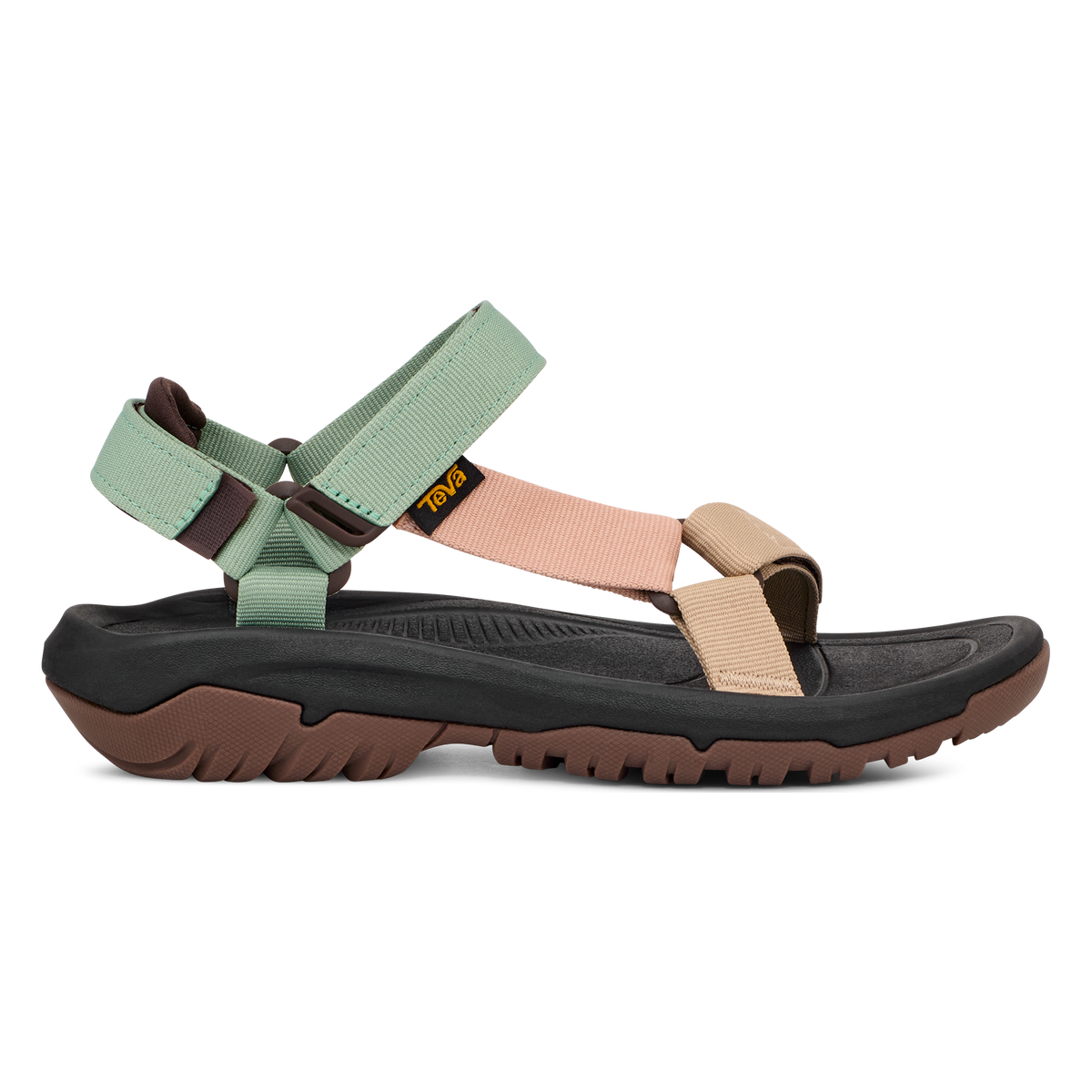 Teva Hurricane XLT2 women's sandal in Basil/Maple Multi, side view