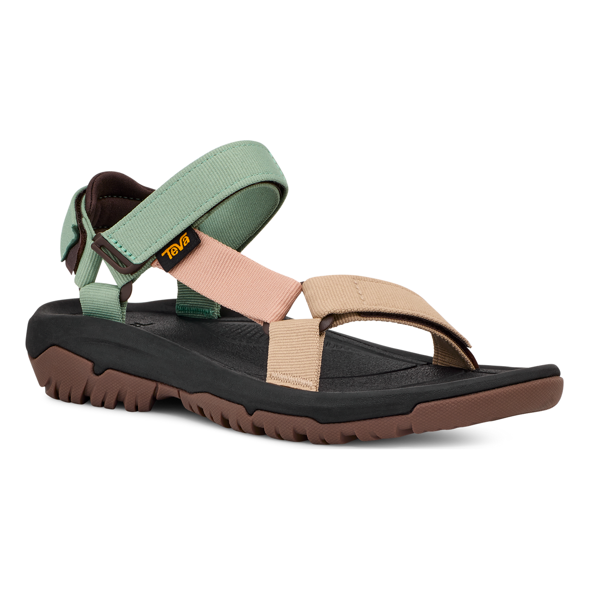 Teva Hurricane XLT2 women's sandal in Basil/Maple Multi, angle view