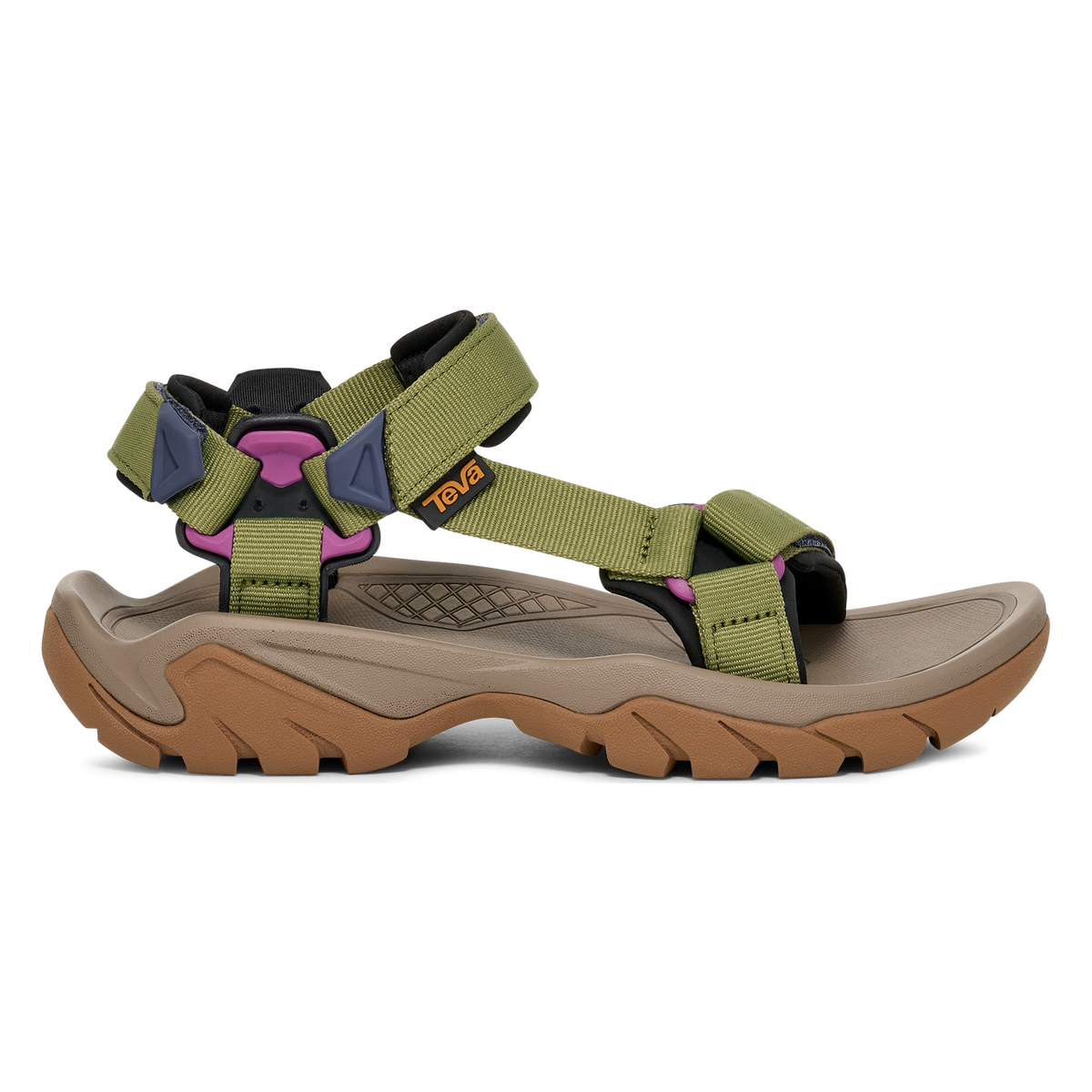 Teva Terra Fi 5 Universal women's hiking sandal in Iguana, side view