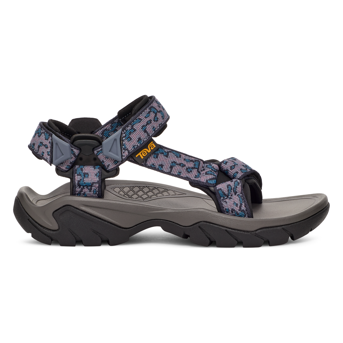 Teva Terra Fi 5 Universal women's hiking sandal in Magma Grey Ridge, side view