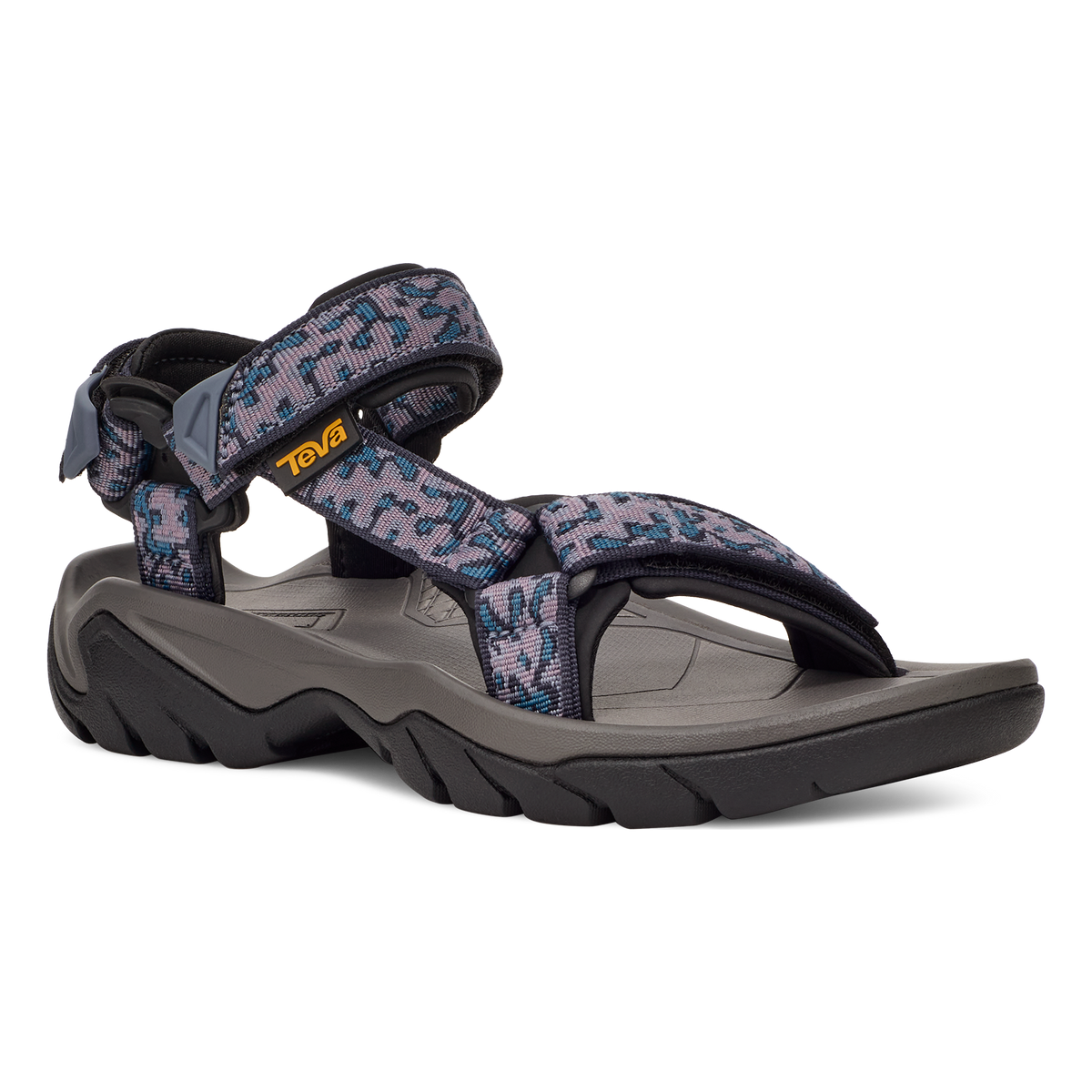 Teva Terra Fi 5 Universal women's hiking sandal in Magma Grey Ridge, angle view