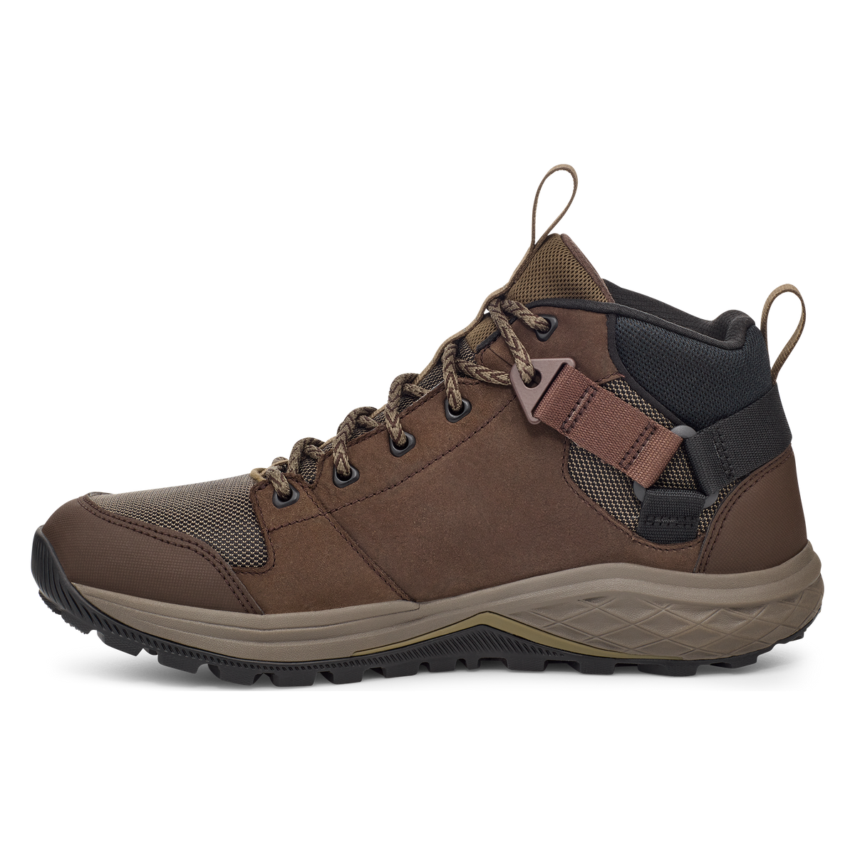 Teva Grandview GTX men's hiking boot in Chocolate Brown/Dark Olive, inside view