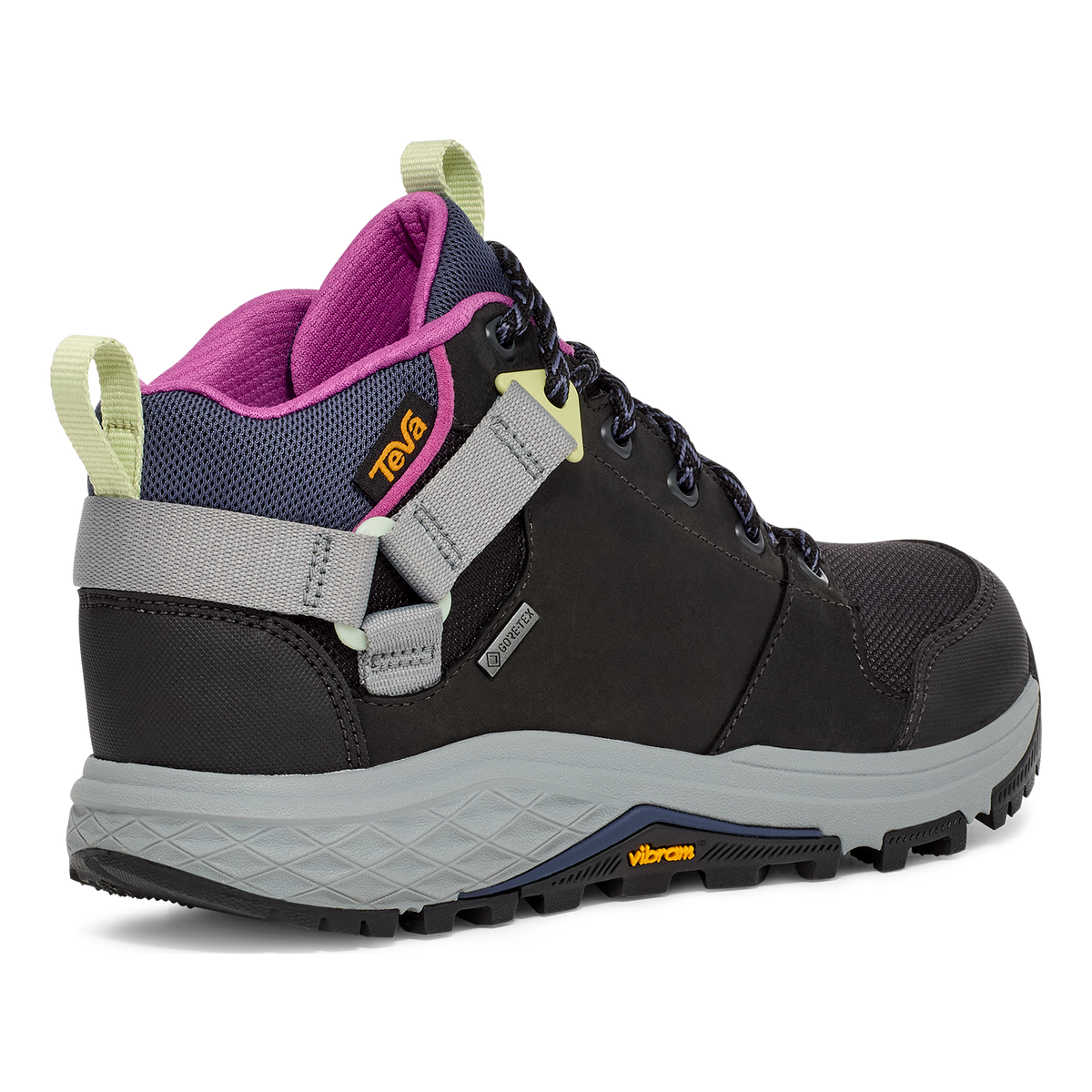 Teva Grandview GTX women's hiking boot in Caviar, back angle