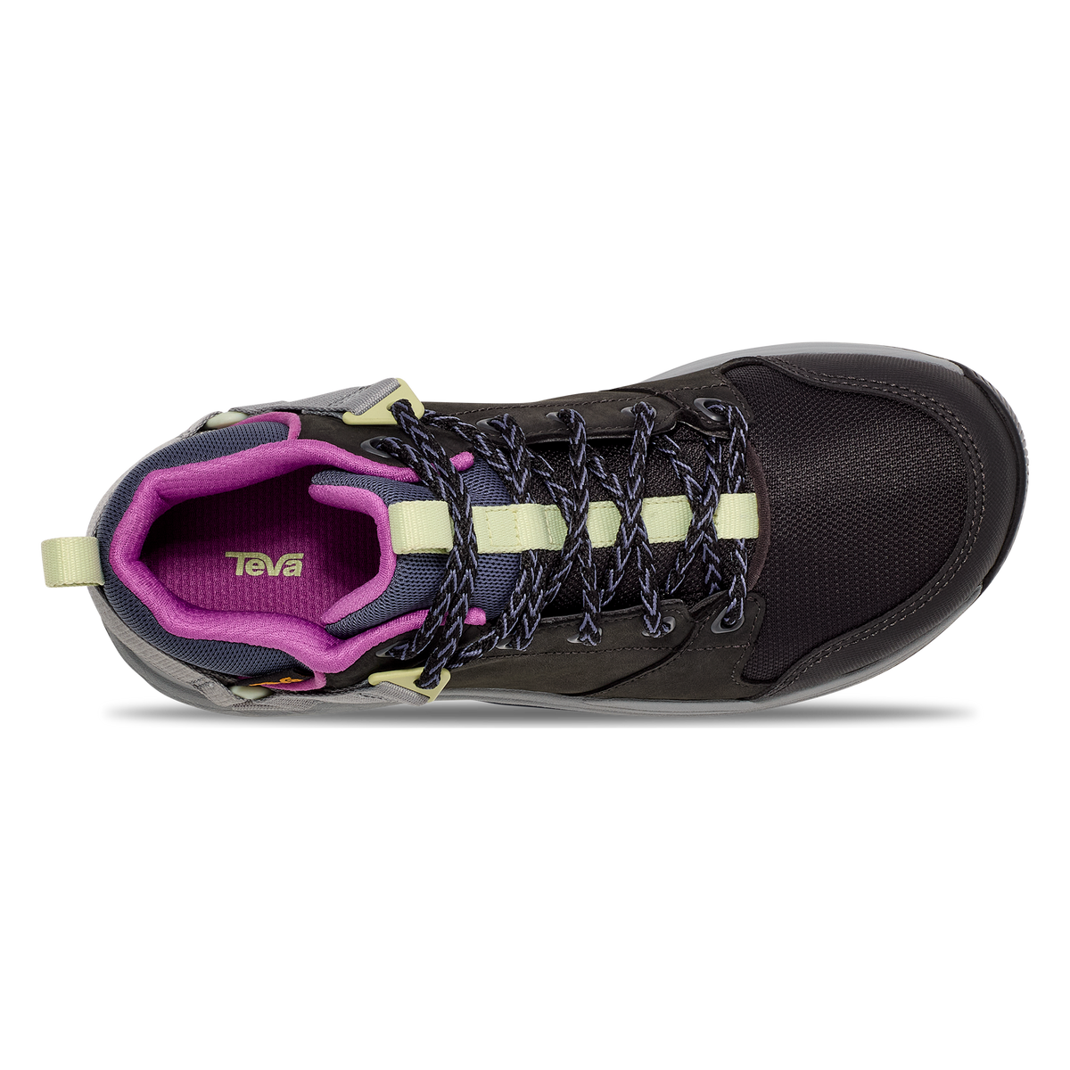 Teva Grandview GTX women's hiking boot in Caviar, top view