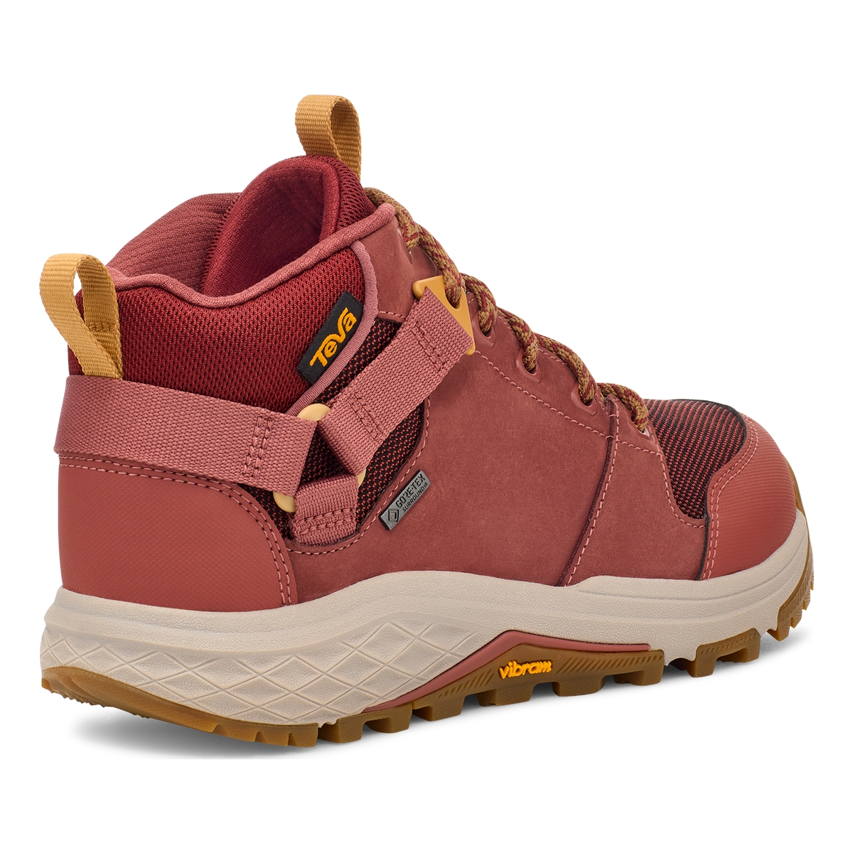 Teva Grandview GTX women's hiking boot in Marsala/Sundried Tomato, back angle