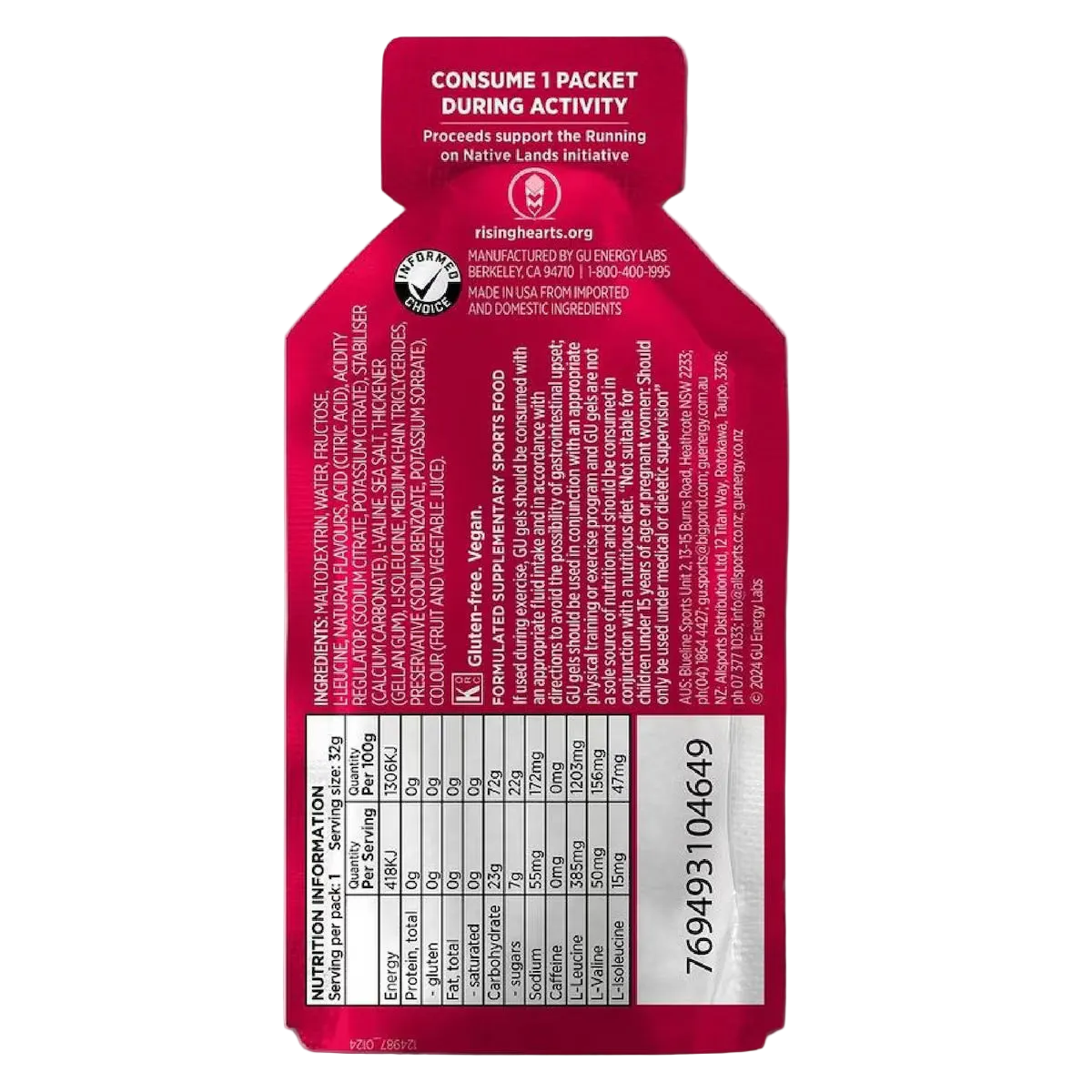 GU Energy Gel 6 pack - 7 Great Flavours