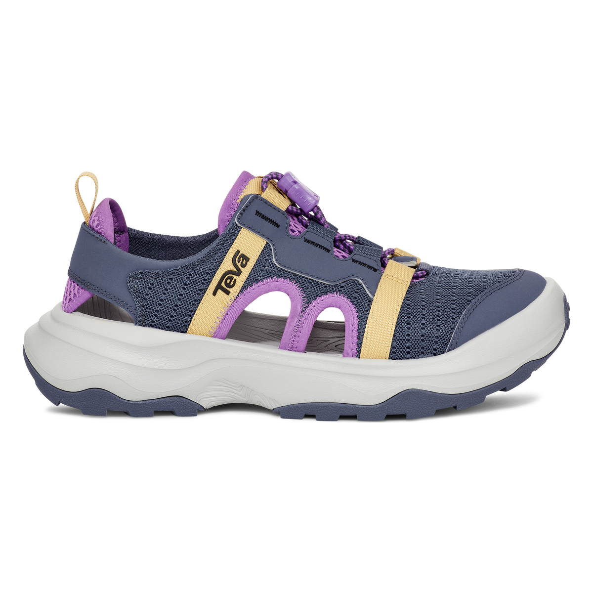 Teva Outflow CT women's closed-toe water sandal in Folkstone Grey, side view