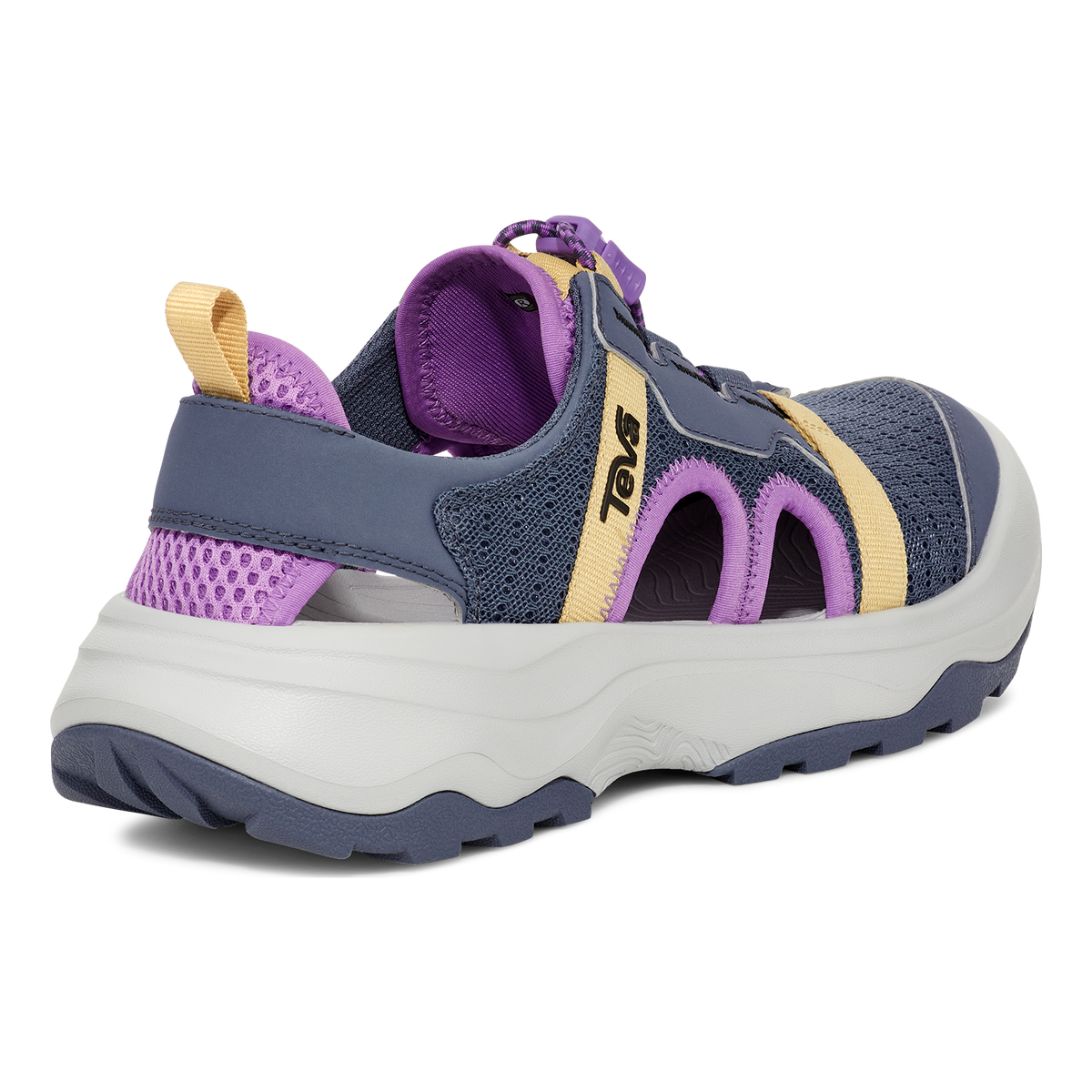 Teva Outflow CT women's closed-toe water sandal in Folkstone Grey, back angle