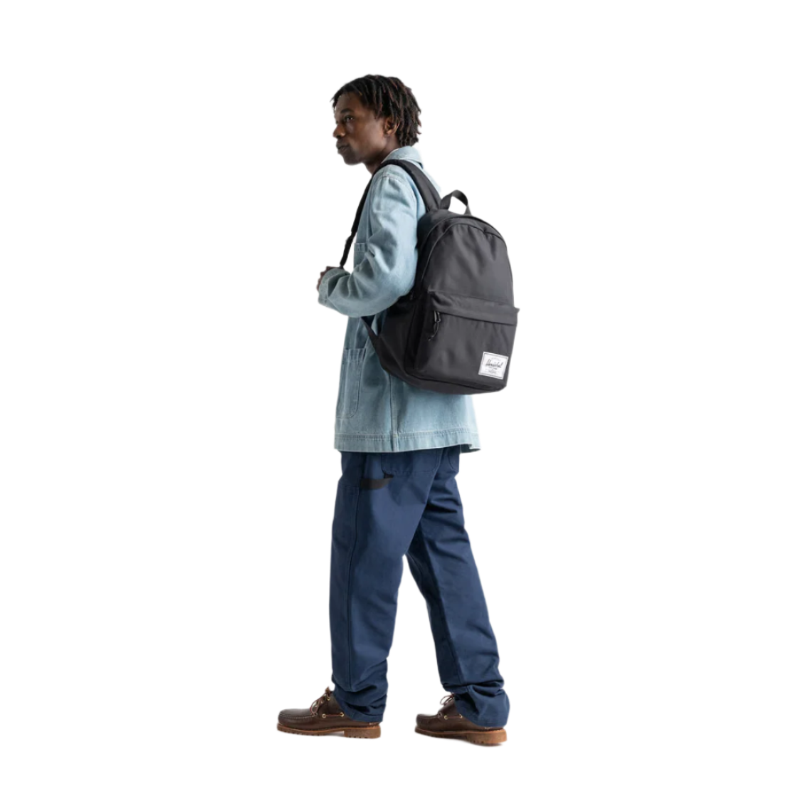 herschel backpack male Heritage Supply Co. USA The Herschel Classic Backpack features a sturdy zipper closure and black hardware Classic Backpack