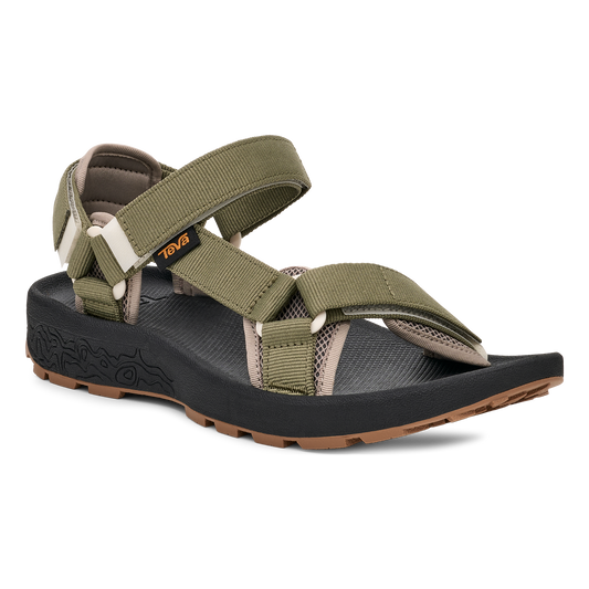 Teva Hydratrek women's water sandal in Burnt Olive/Black, angle view