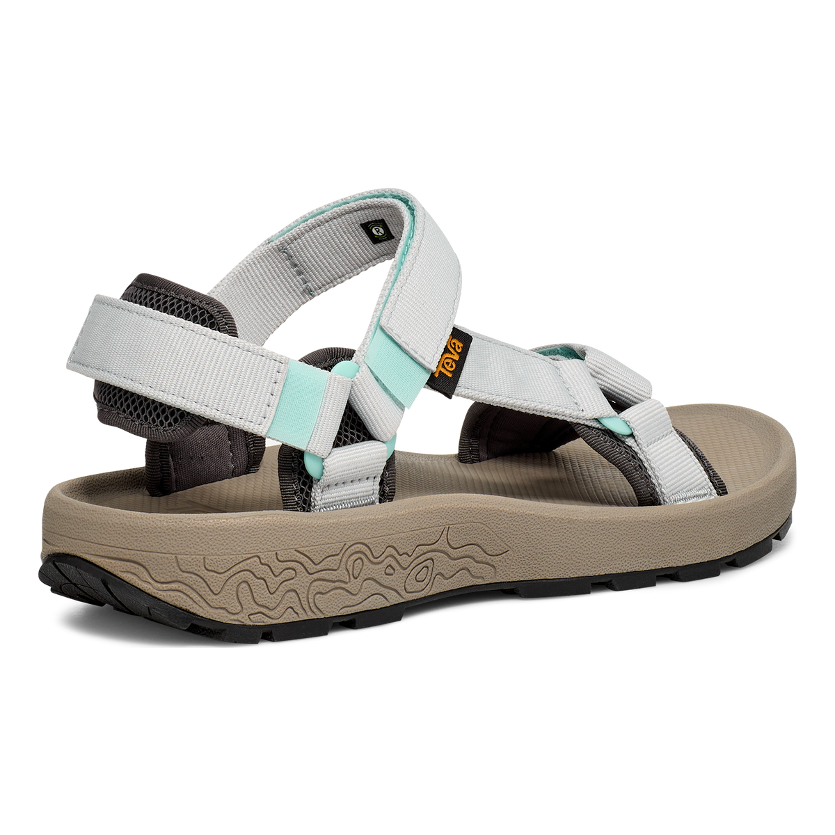 Teva Hydratrek women's water sandal in Lunar Rock, back angle