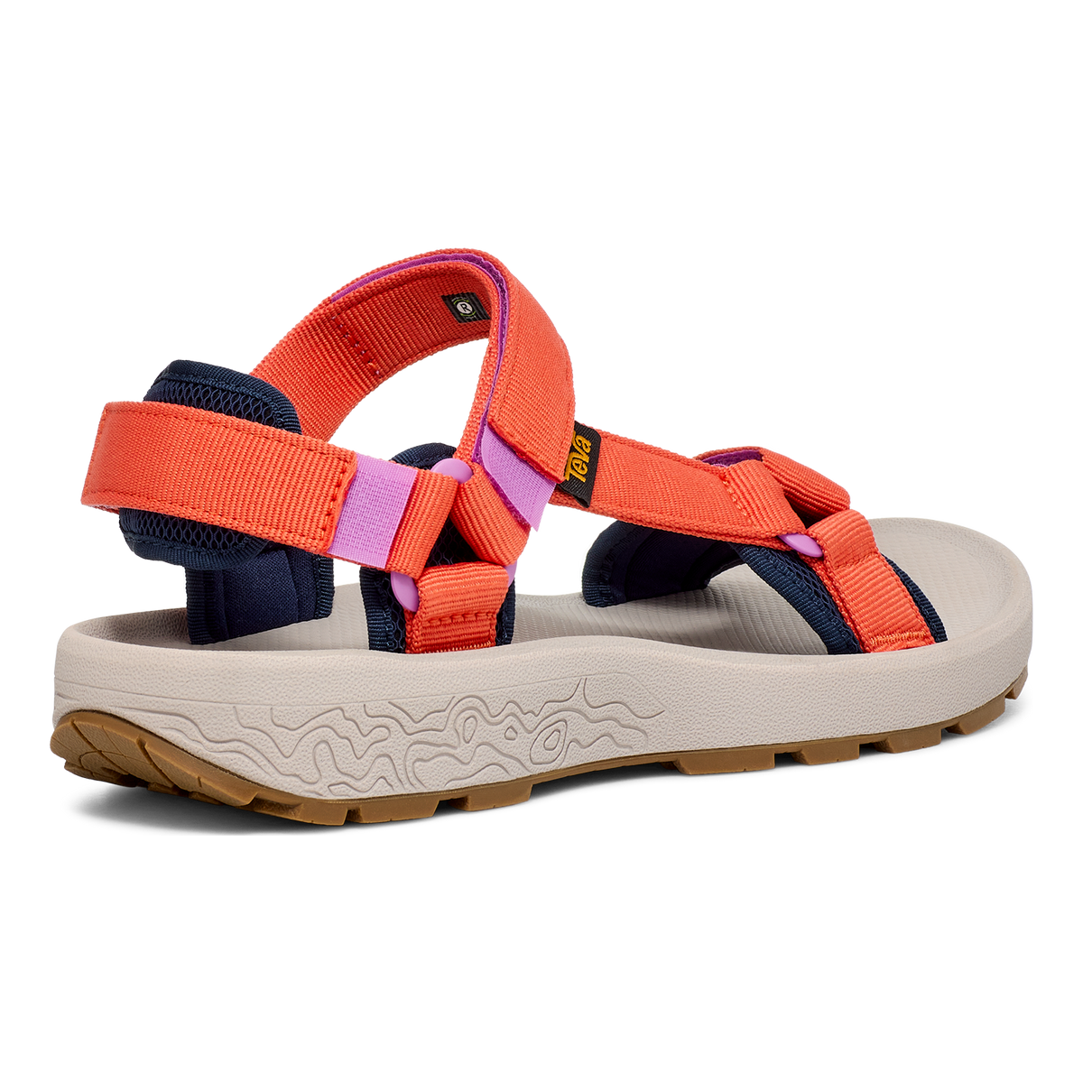 Teva Hydratrek women's water sandal in Tigerlily, back angle