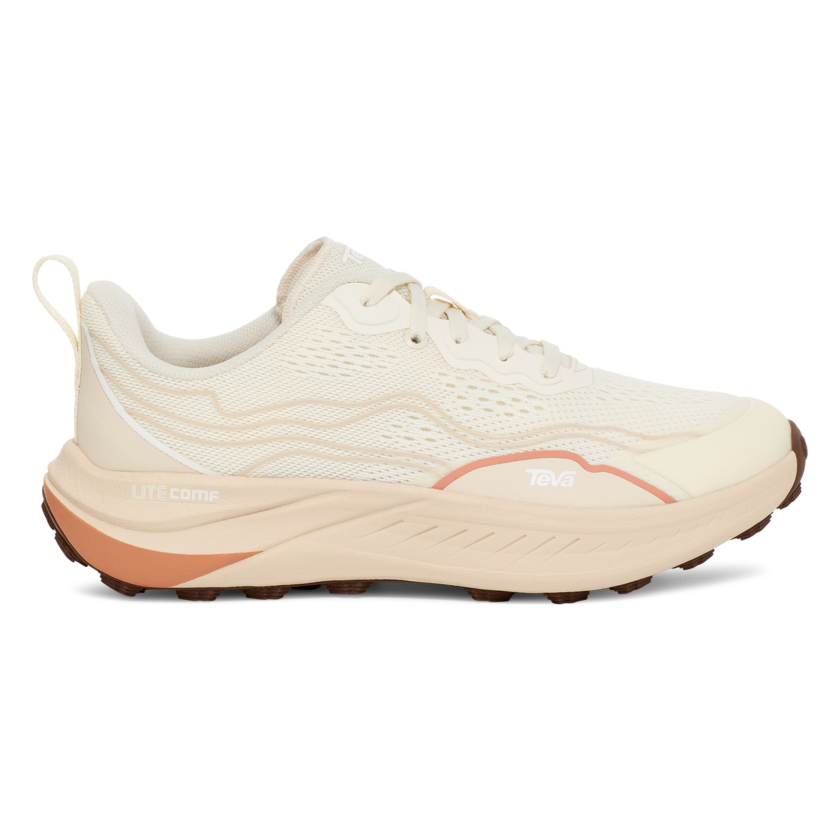 Teva Trailwinder Low women's hiking shoe in Birch/Peach Bloom, side view