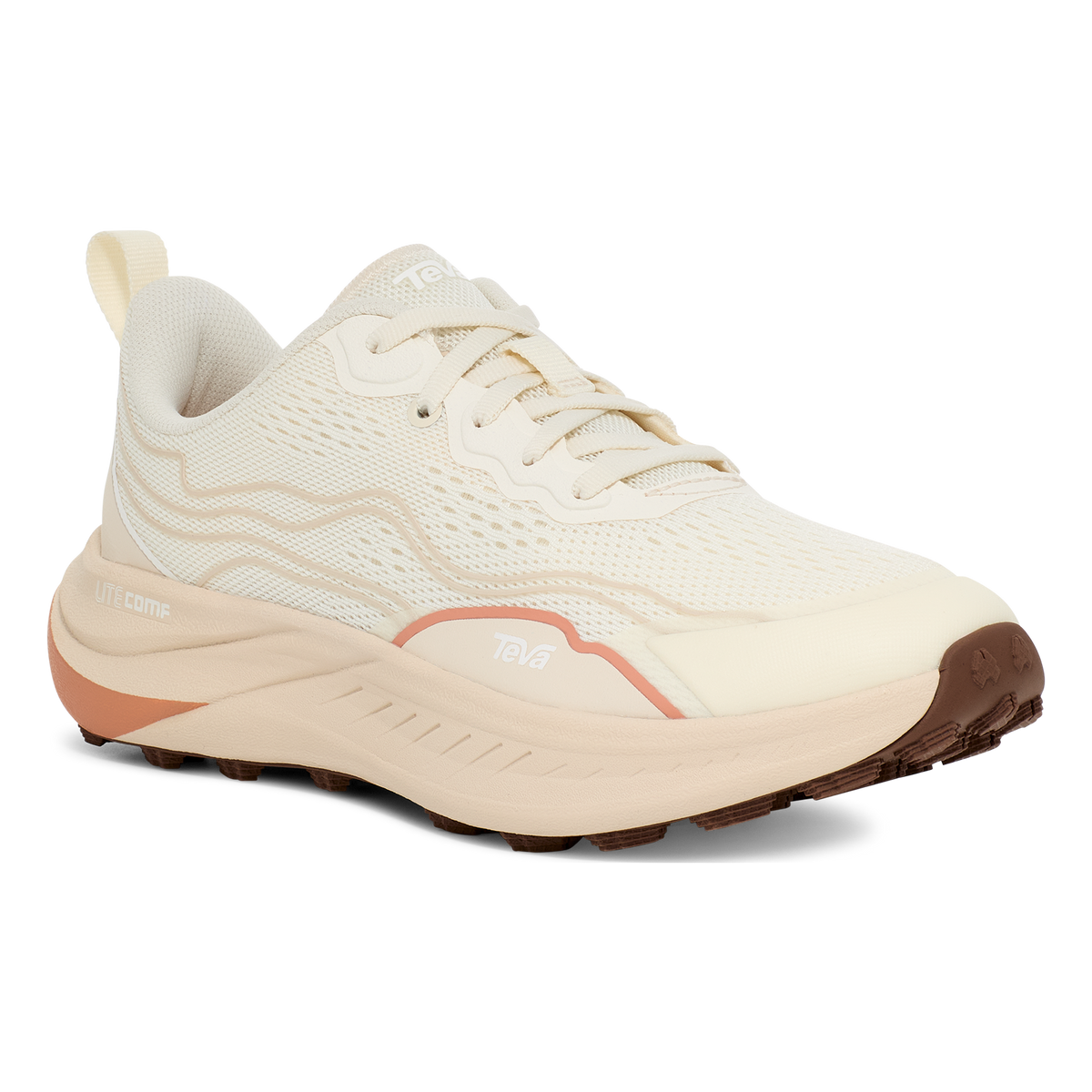 Teva Trailwinder Low women's hiking shoe in Birch/Peach Bloom, angle view