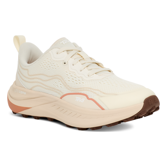 Teva Trailwinder Low women's hiking shoe in Birch/Peach Bloom, angle view