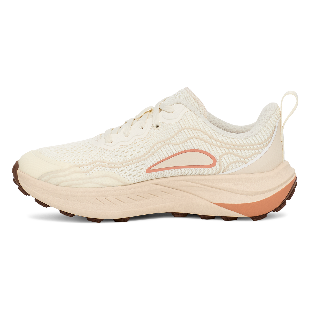 Teva Trailwinder Low women's hiking shoe in Birch/Peach Bloom, inside view