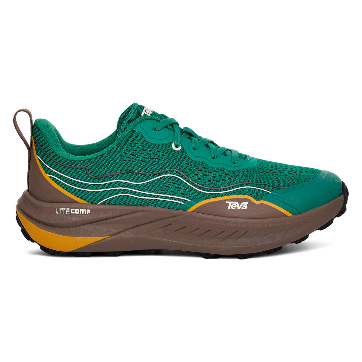 Teva Trailwinder Low men's hiking shoe in Cadmium Green/Rain, side view