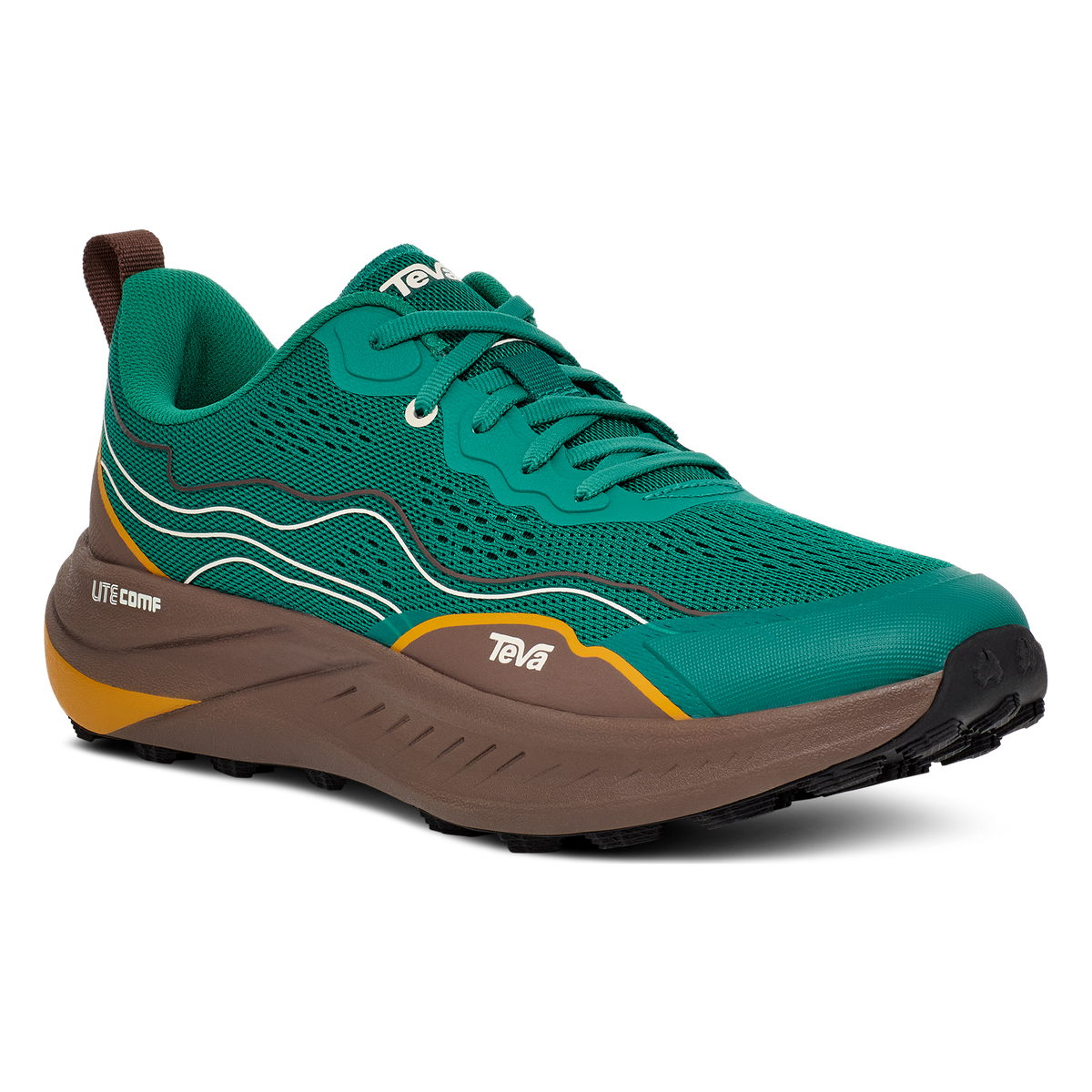 Teva Trailwinder Low men's hiking shoe in Cadmium Green/Rain, angle view