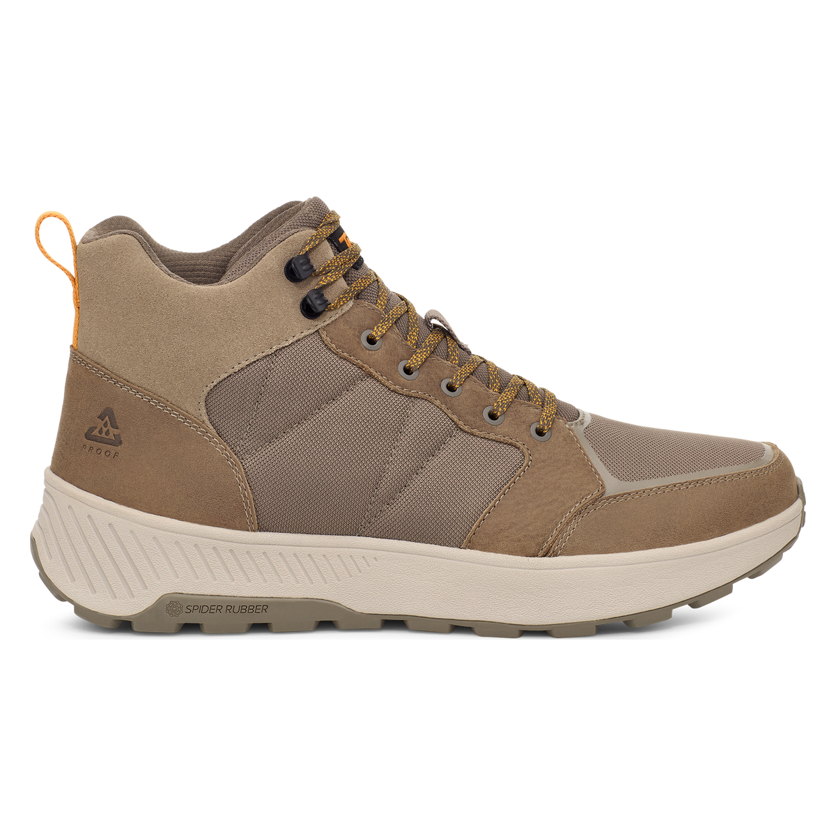 Teva Ellwood Mid men's hiking boot in Taupe, side view
