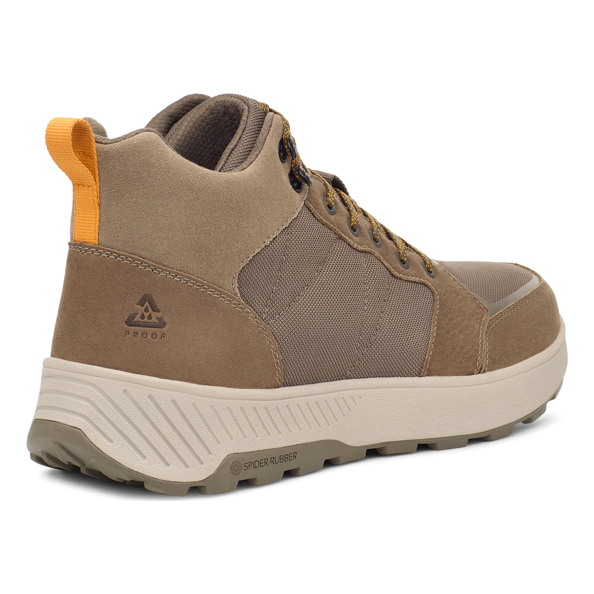Teva Ellwood Mid men's hiking boot in Taupe, back angle