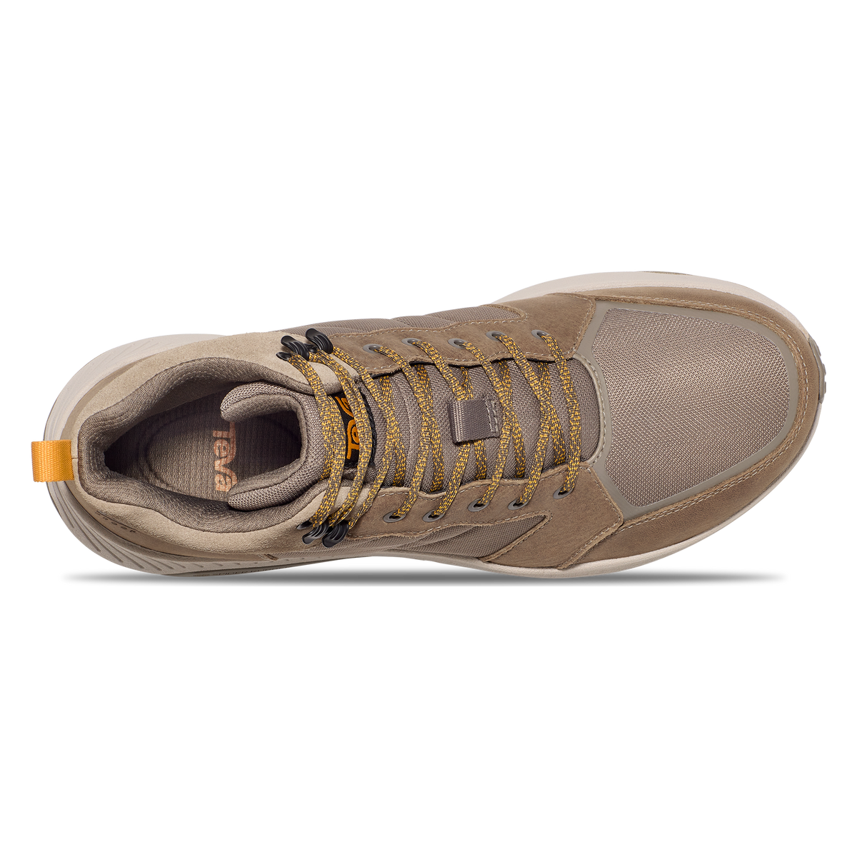 Teva Ellwood Mid men's hiking boot in Taupe, top view