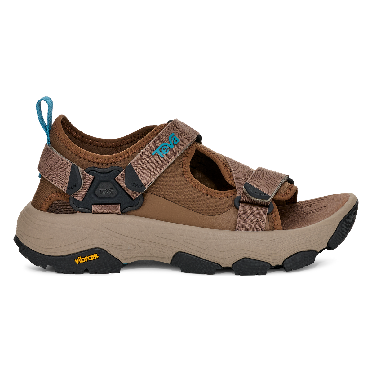 Teva Grandview Max men's hiking sandal in Bison, side view