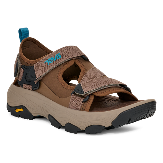 Teva Grandview Max men's hiking sandal in Bison, angle view