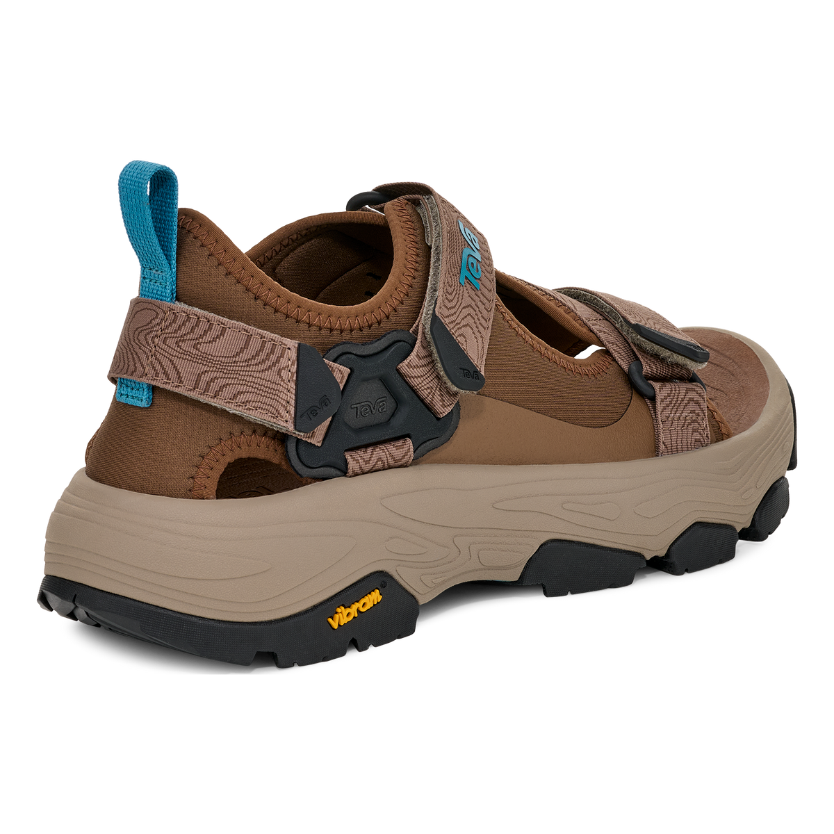 Teva Grandview Max men's hiking sandal in Bison, back angle