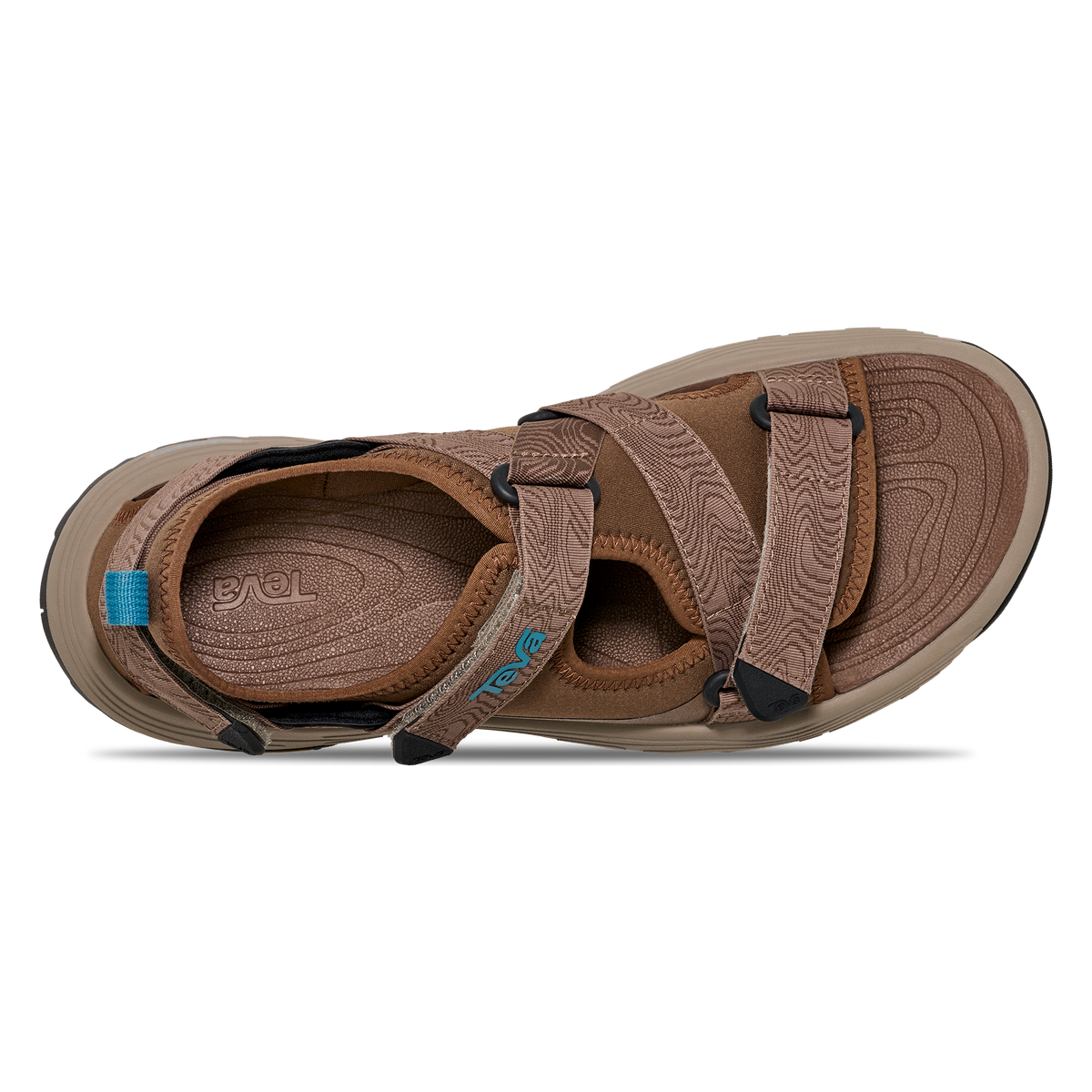 Teva Grandview Max men's hiking sandal in Bison, top view