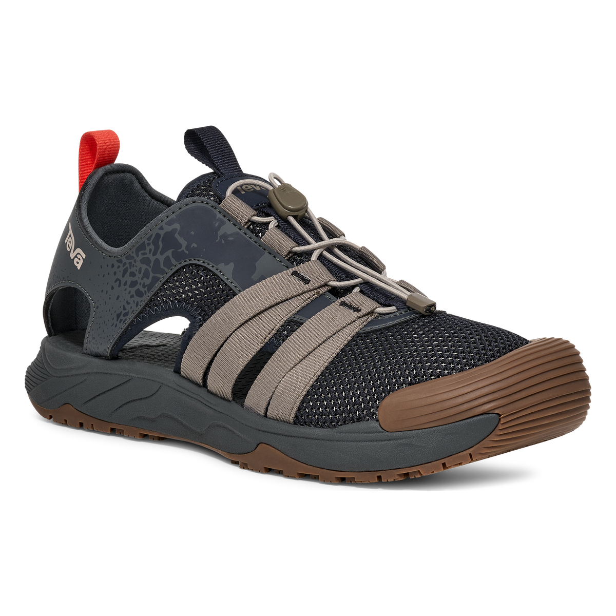 Teva Hydratrek Sandal CT men's closed-toe water sandal in Dark Shadow, angle view