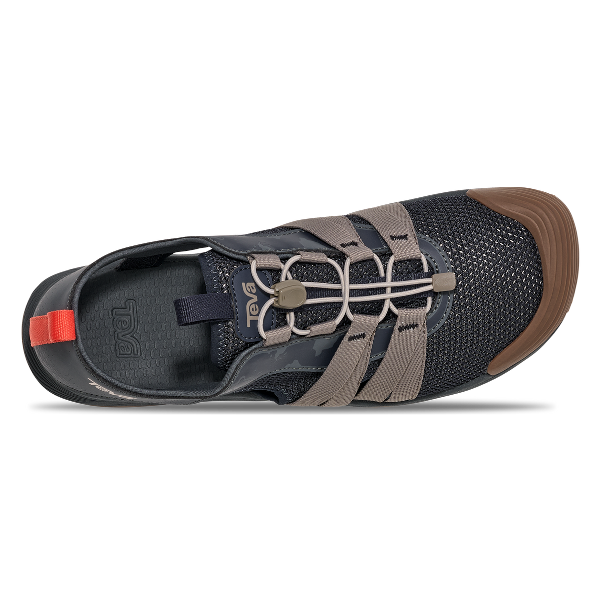 Teva Hydratrek Sandal CT men's closed-toe water sandal in Dark Shadow, top view