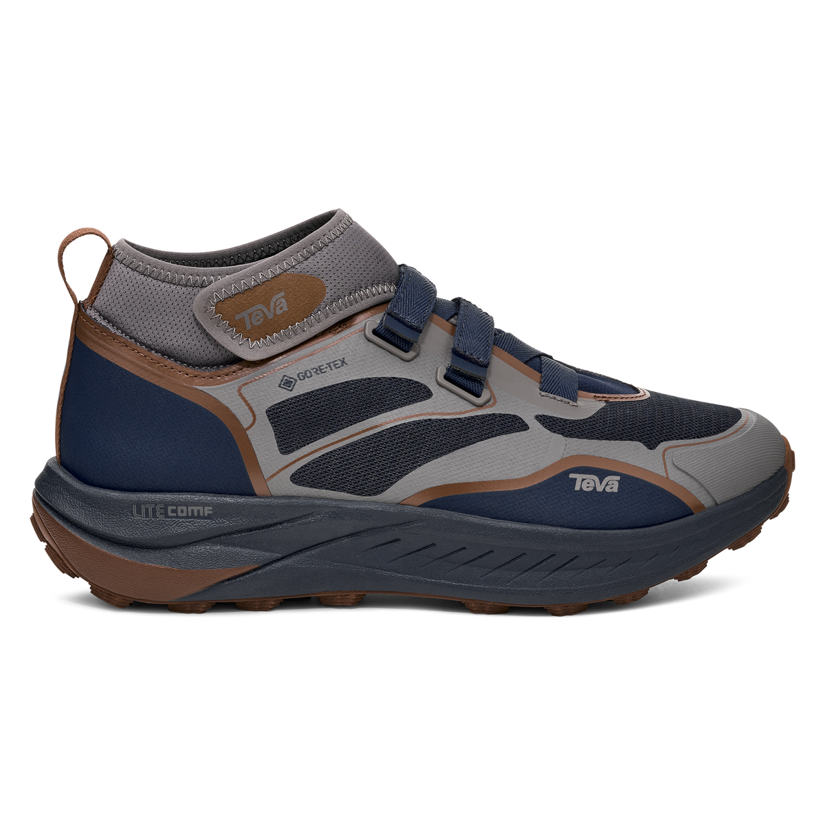 Teva Trailwinder Mid GTX men's hiking boot in Phantom/Total Eclipse, side view