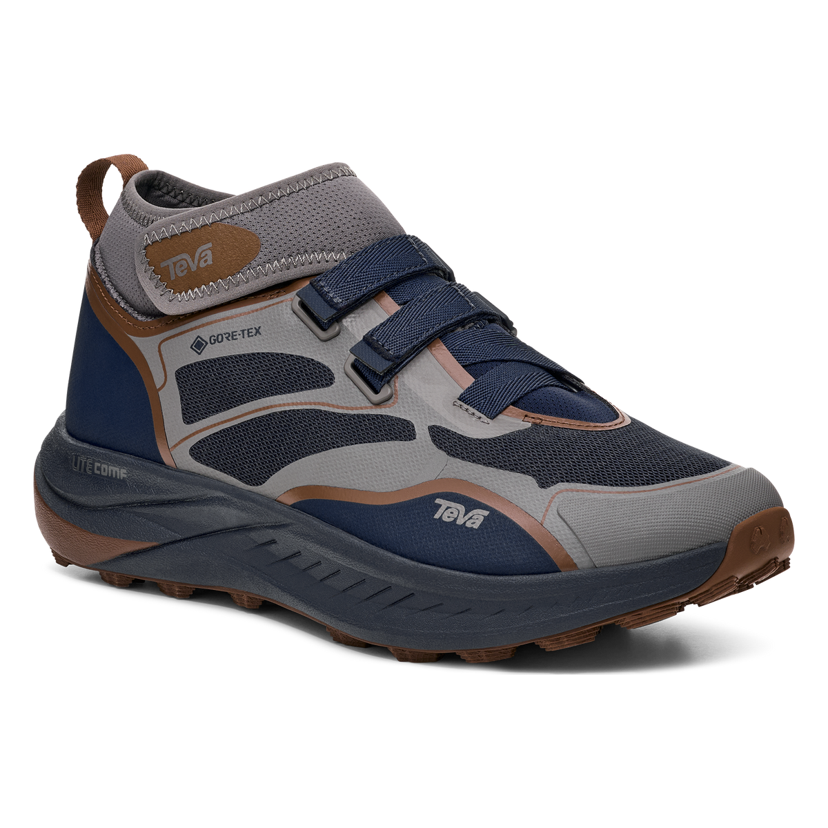 Teva Trailwinder Mid GTX men's hiking boot in Phantom/Total Eclipse, angle view