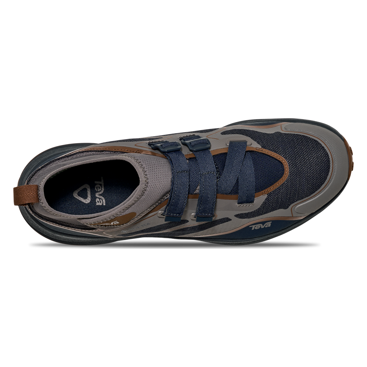 Teva Trailwinder Mid GTX men's hiking boot in Phantom/Total Eclipse, top view