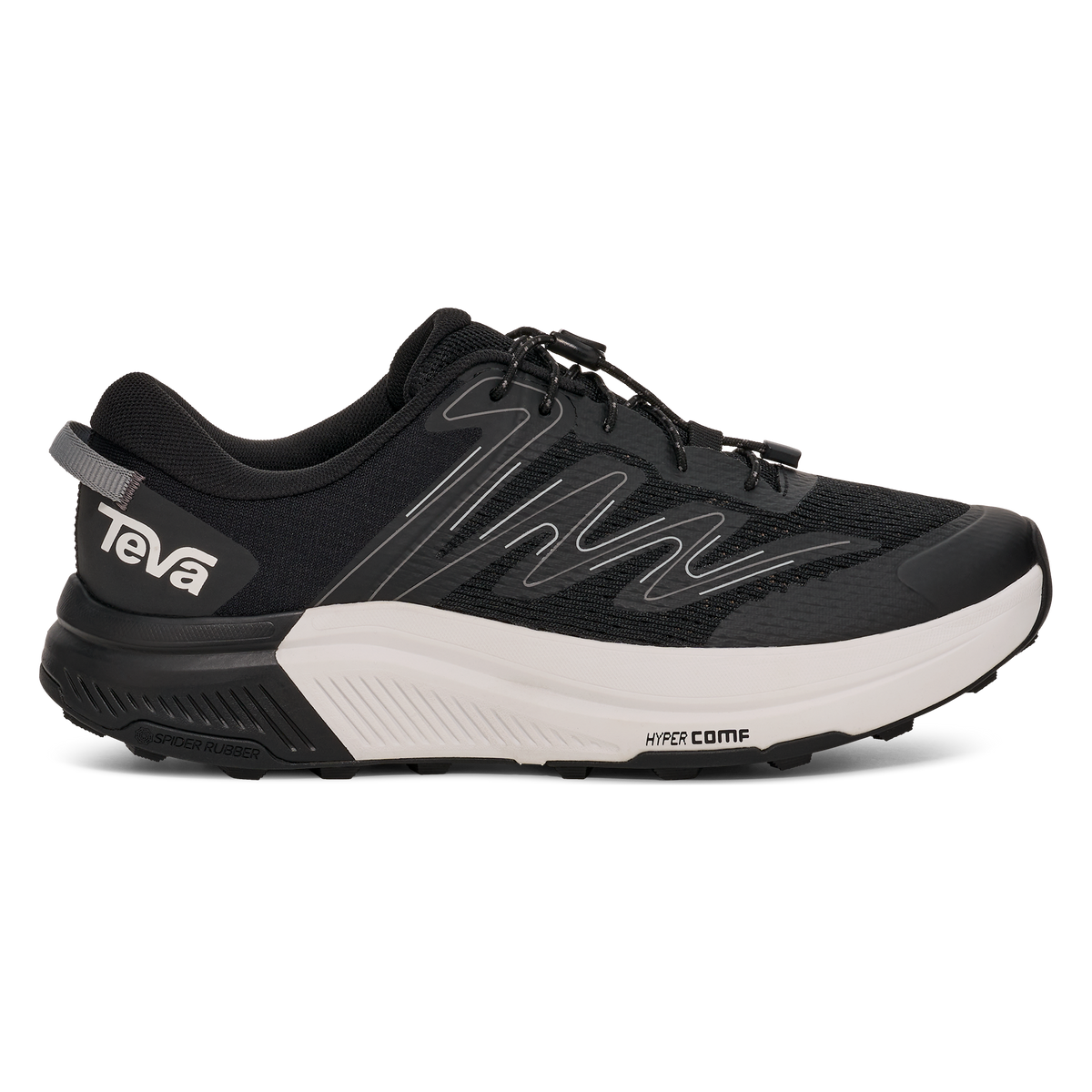Teva Hurricane Trailsetter men's trail shoe in Black/Grey, side view