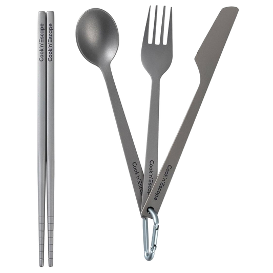 Cook'n'Escape 4-Piece Titanium Durable Cutlery Set