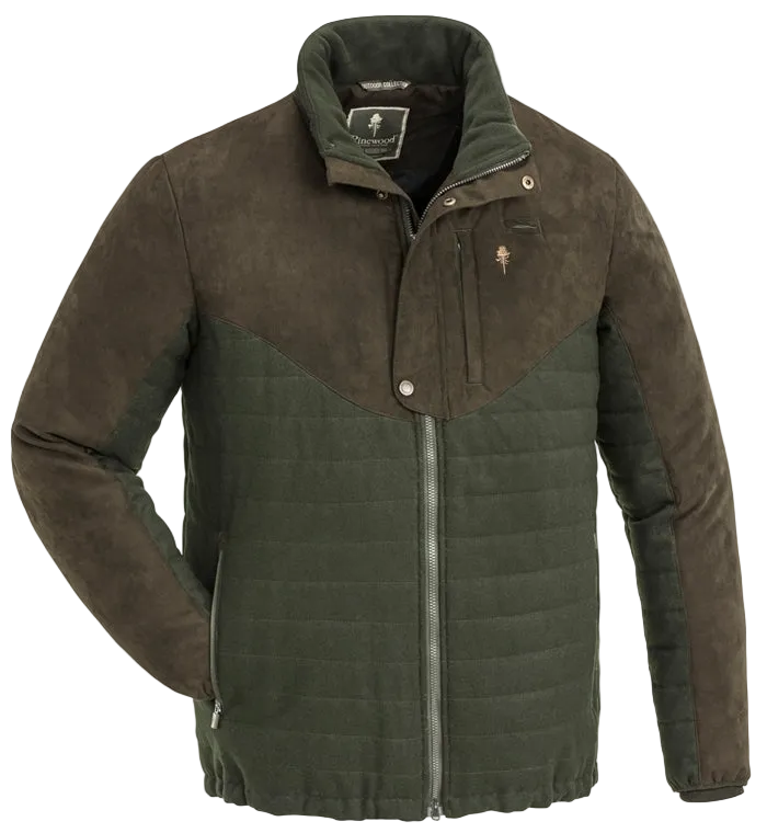 Pinewood Edmonton Men’s Jacket Moss Green/Brown - Small