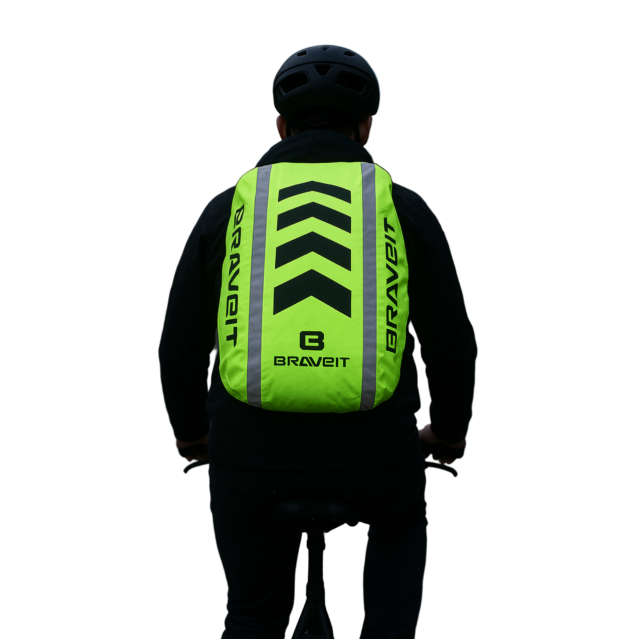 Brave Backpack Cover Hi-Vis Fluro/Reflective/Black