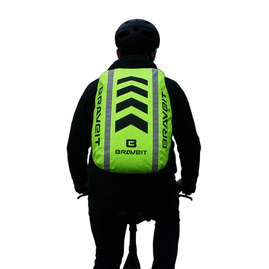 Brave Backpack Cover Hi-Vis Fluro/Reflective/Black