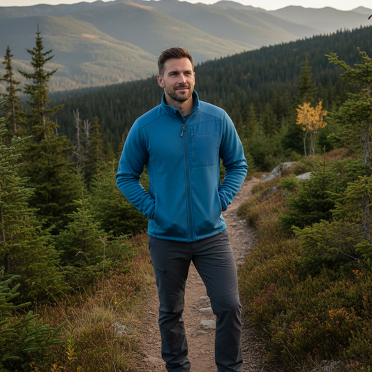 Pinewood Brenton Men's Power Fleece Aqua blue