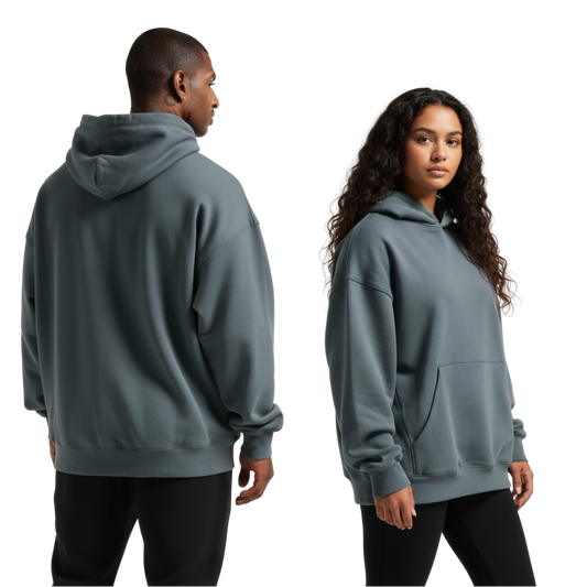 2XU Unisex EZ Oversized Organic Cotton Hoodie - Dark Sage - Large