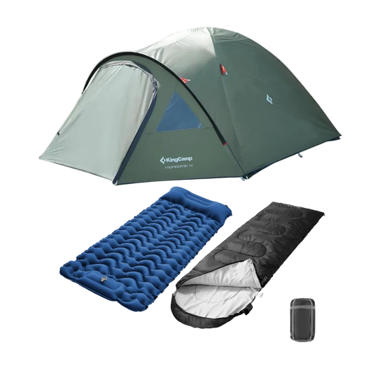 KingCamp Tent, 2 x Mats  and 2 x Sleeping Bags Bundle