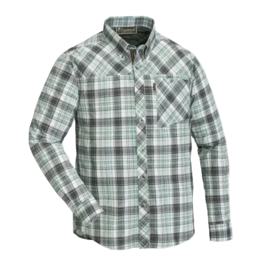pinewood-caribou-slim-skjorta-sea-green-grey