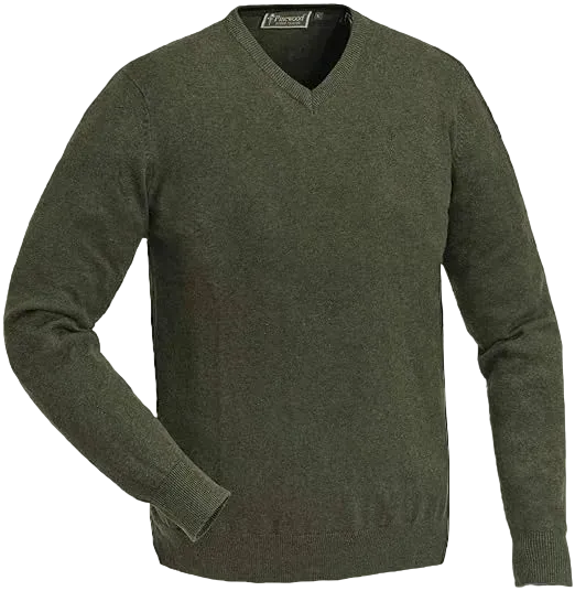 Pinewood Finnveden Men's V-neck Sweater Green - Small