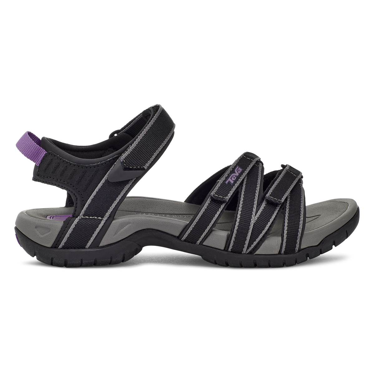 Teva Tirra women's sandal in Black/Grey, side view